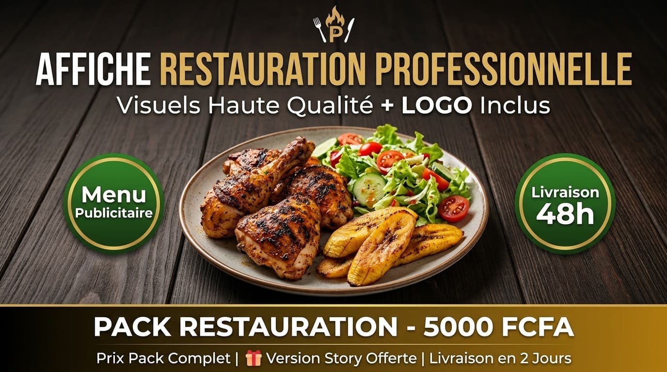 Affiche publicitaire pro - Design premium + Logo inclus â image 2